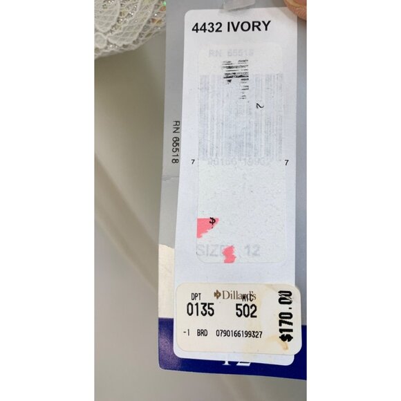 NWT Sz 12 2-Piece Patra Ivory Evening Dress Jacket Set Formal Wedding Mother - Picture 7 of 16